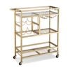 Artiss Bar Cart Drinks Trolley Wine Rack Glass Holder Hooks 72cm