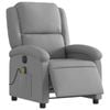 vidaXL Electric Massage Recliner Chair Armchair Single Sofa Light Grey Fabric