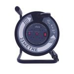 Click 25m Heavy Duty 4 Outlet Cable Reel