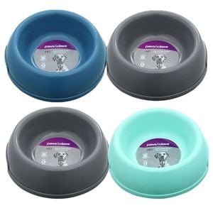 4x Paws & Claws Pet Essentials 1.6L/21cm Bowl Asst LRG