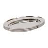 Oval Stainless Steel Serving Platters - 25cm x 17cm - Pack of 3