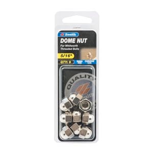 Zenith 5/16" Chrome Plated Dome Nut - 9 Pack