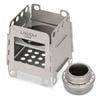 NNEOBA Folding Wood Stove with Mini Alcohol Stove Silver