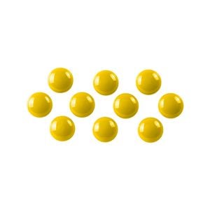 10PK Quartet 20mm Magnet Buttons For Magnetic Board - Yellow