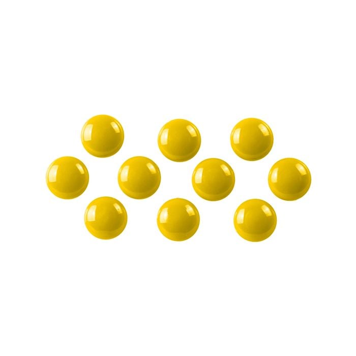 10PK Quartet 20mm Magnet Buttons For Magnetic Board - Yellow