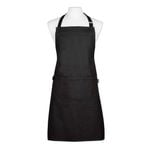 Ladelle Lennox Cotton 69x90cm Apron w/ 2-Front Pockets - Black