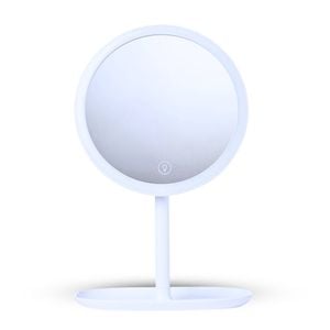 SOGA 26cm Round White LED Vanity Mirror – Tricolor Light & USB Power