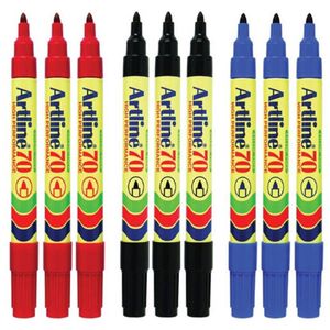 9pc Artline 70 Permanent Marker Office/school Assorted Colours 1.5mm Bullet Nib