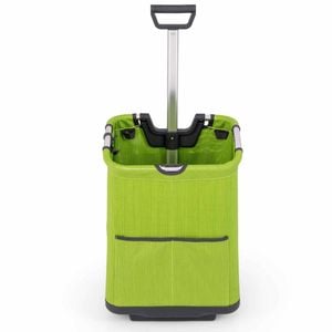 Costway 50l Folding Shopping Trolley Cart Bag Retractable Handlebar Green