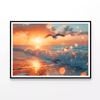Bird Flying Over a Beach  Print 100% Australian Made 90x60cm  (Poster)