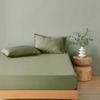 Natural Home Bamboo Fitted Sheet Set Eucalyptus Super King Bed