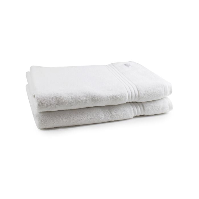 2pc Onkaparinga 90x167cm Flinders Bath Sheet 600GSM White