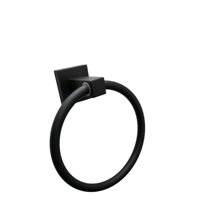 Barelli Piazza Single Towel Ring - Matte Black
