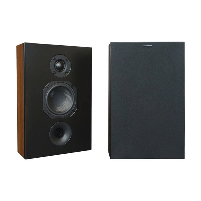 2pc Scansonic L Series On-Wall Home Speakers 120W Walnut 210x320x110mm