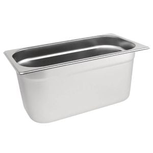 Vogue Stainless Steel Gastronorm Tray 1/3 Gn Pan 200mm 7.5l Commercial Kitchen Storage