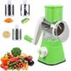 Catzon 3 In 1 Rotary Cheese Grater With Power Suction Base-green