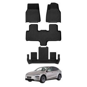 AUSGO 3D Car Floor Mats for Tesla Model Y L 6-Seat 2026-Onwards All-Weather Floor Liners