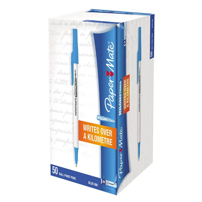 Paper Mate Kilometrico Ballpoint Pen (Medium Blue) (50/box)