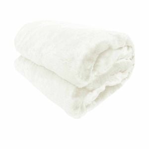 Faux Mink Throw Rug 127 X 152 Cm Off White