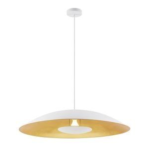Telbix Daxia Industrial Pendant Hanging Lamp Light Metal White Gold Foil Sand