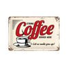 Nostalgic-Art Medium Sign Strong Coffee Served Here