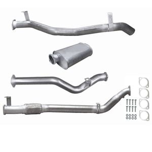 Ignite Exhausts Turbo Back For Toyota Landcruiser 79 Series V8 D/cab 3" No Cat With Muffler Raw Aluminised Steel