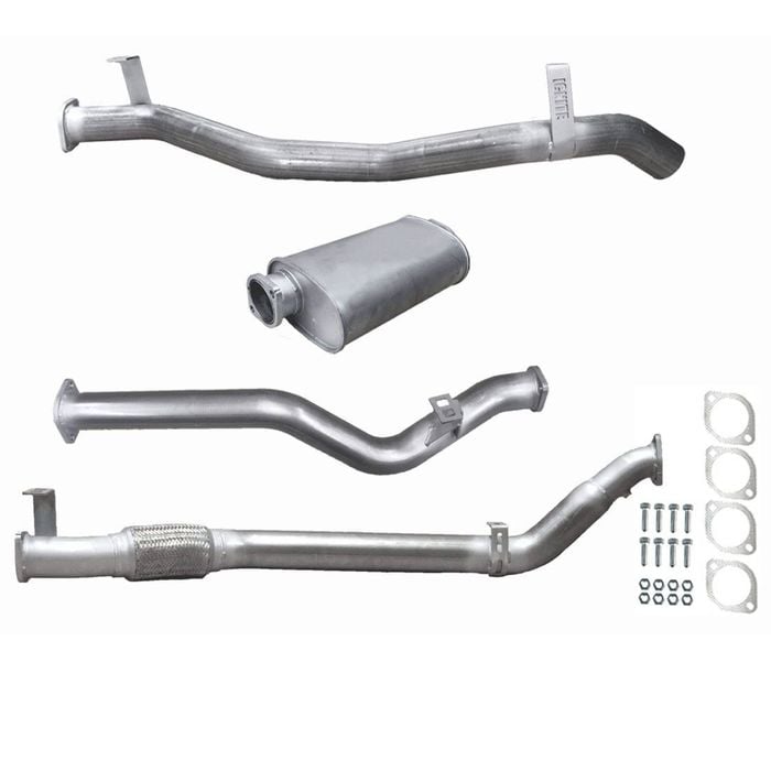 Ignite Exhausts Turbo Back For Toyota Landcruiser 79 Series V8 D/cab 3" No Cat With Muffler Raw Aluminised Steel
