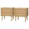 ALFORDSON 2x Bedside Table Slatted