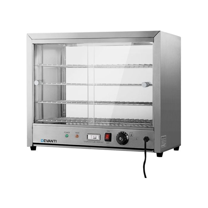Devanti Commercial Food Warmer Electric Display Cabinet 4 Tier