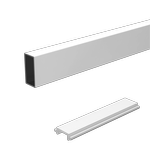 Peak 1800mm White Aluminium Deck Balustrade Wide Baluster and Spacer Kit