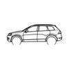 Ignite Laser Volkswagen 2014 Touareg Silhouette Metal Wall Art Rustic Metal 47inch/120cm