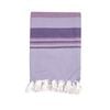 Rustica Cotton/Polyester Texture Striped Large Throw/Bed Runner 130 x 200 cm Lilac