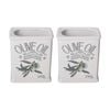 2x Urban Products Olive Oil Classic Vessel White Ceramic Container 14cm