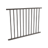 ProtectorAl 350 - 1200 x 900mm Black Aluminium Flat Top Garden Fence Panel