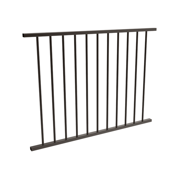 ProtectorAl 350 - 1200 x 900mm Black Aluminium Flat Top Garden Fence Panel