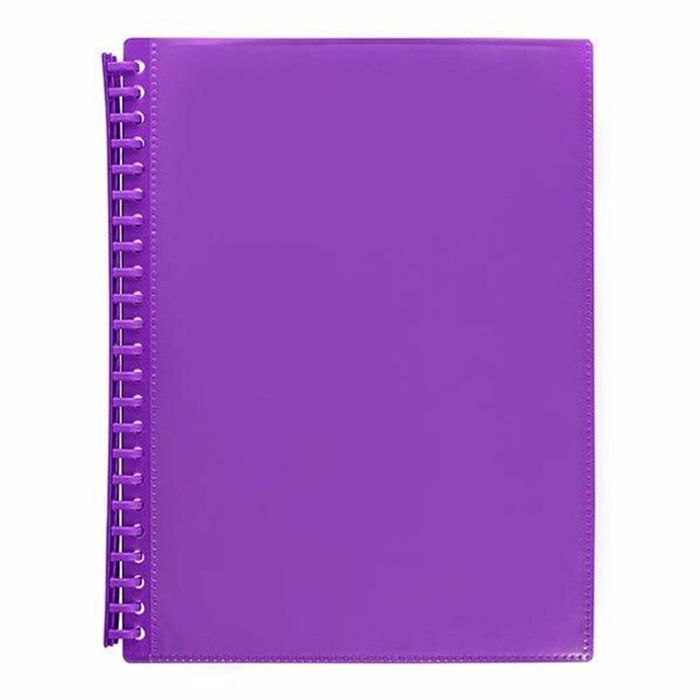 Marbig A4 Refillable 20P Insert Cover Display Book (Purple)