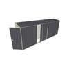 Build-a-Shed 0.8 x 5.2 x 2m Single Hinged Door Skillion Shed with Single Sliding Side Door - Grey