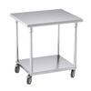 Soga 80cm Stainless Steel Work Bench with Wheels