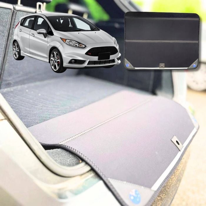 6D Diamond Car Boot Mat for Ford Fiesta (WT WZ)2008-2018-Sedan-Cargo Mat-Black-Outback GT