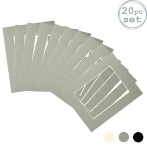20x Picture Photo Mounts - To Fit Frame Size 8 x 10" for Image Size 5 x 7"