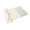 J.Elliot Calgary 100% Cotton Throw Rug Grey