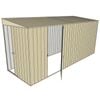 Build-a-Shed 1.5 x 4.5 x 2m Sliding Door Tunnel Shed with Side Doors - Cream