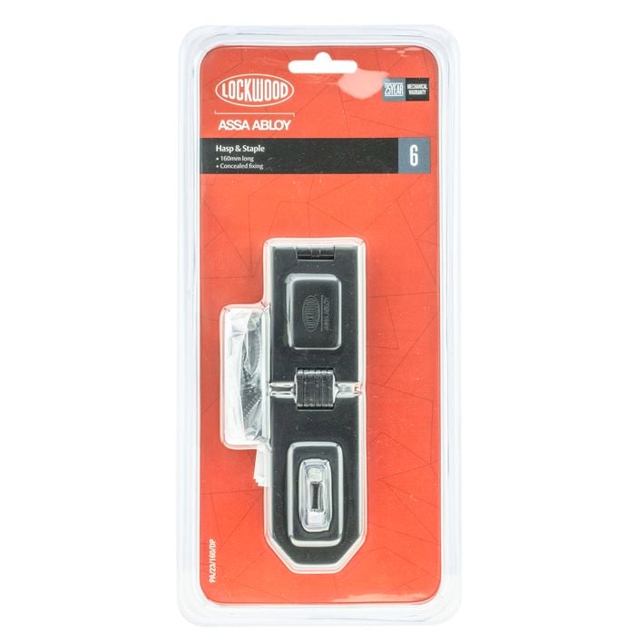Lockwood 160mm Hinged Hasp and Staple