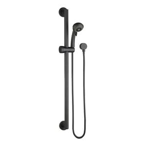 Evekare 32 x 900mm Matte Black Linear Grab Rail and 3 Function Shower with 2m Hose WELS 3 Star 9.0L/min