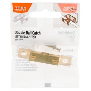 Taskmaster 58mm Brass Double Ball Catch - 58mm 1 Pack