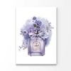 Purple Flowers and Fashion Bottle Print 100% Australian Made 60x90cm (Stretched Canvas)