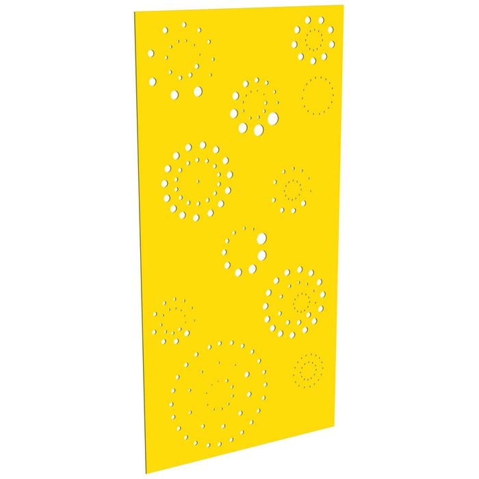 ProtectorAl 300-1200w x 1201-2400h Light Yellow/Gloss White Fireworks Unframed Composite Deco Panel