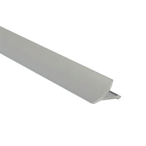 Dural 2.5m x 16mm T-Cover Silver Tile Trim