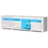 Artiss TV Cabinet 180cm Entertainment Unit RGB LED Gloss 3 Doors White