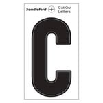 Sandleford Cut Out Letter "C"  85mm Black Self Adhesive